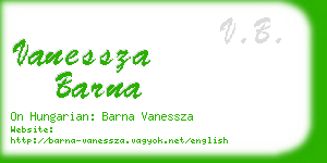 vanessza barna business card